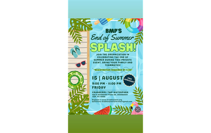 End of Summer Splash!  August 15, 2025