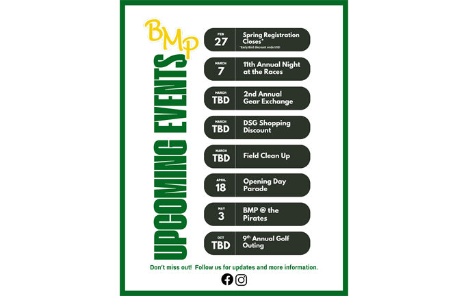 Save the Date for 2026 events!