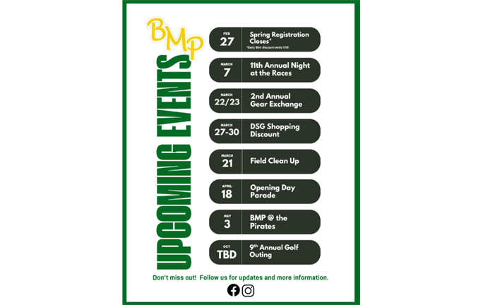 Save the Date for 2026 events!