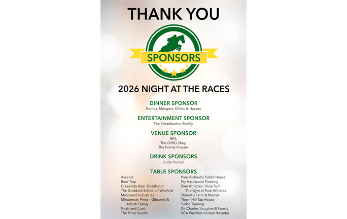 Thank you 2026 Night at the Races!